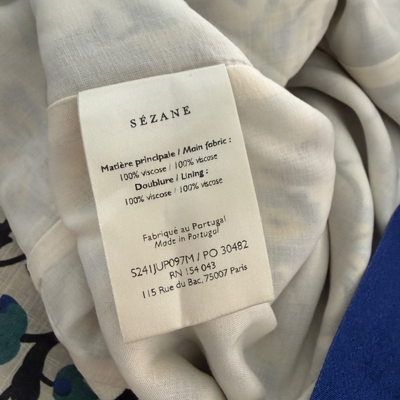 Sezane and Momoni Floral Maxi Wrap Skirt with Long Sleeve Top Sz 36 - Picture 12 of 15